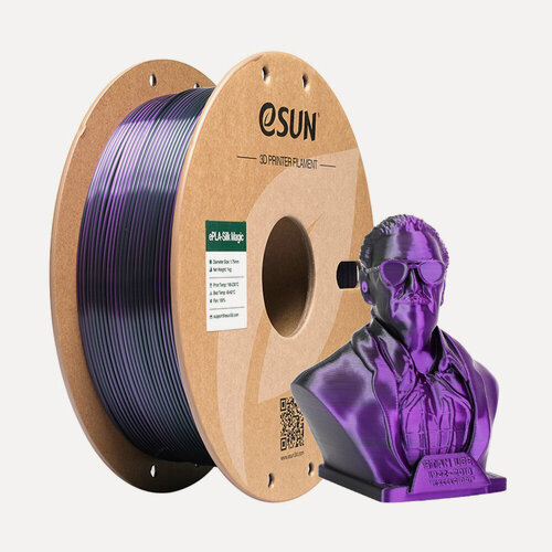 Изображение товара Филамент eSUN Silk-PLA Magic для 3D принтера, Черно-фиолетовый 1 кг.