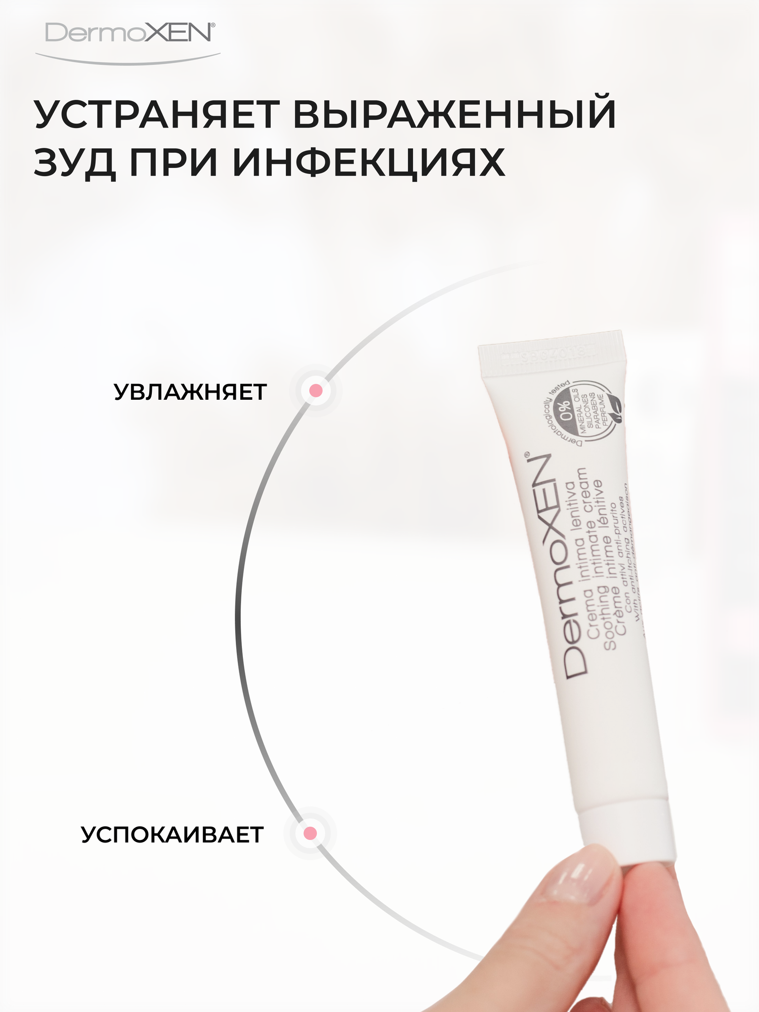 Негормональный крем для интимной зоны от сухости, зуда и раздражения DermoXEN LENITIVA, 20 мл — фото 1