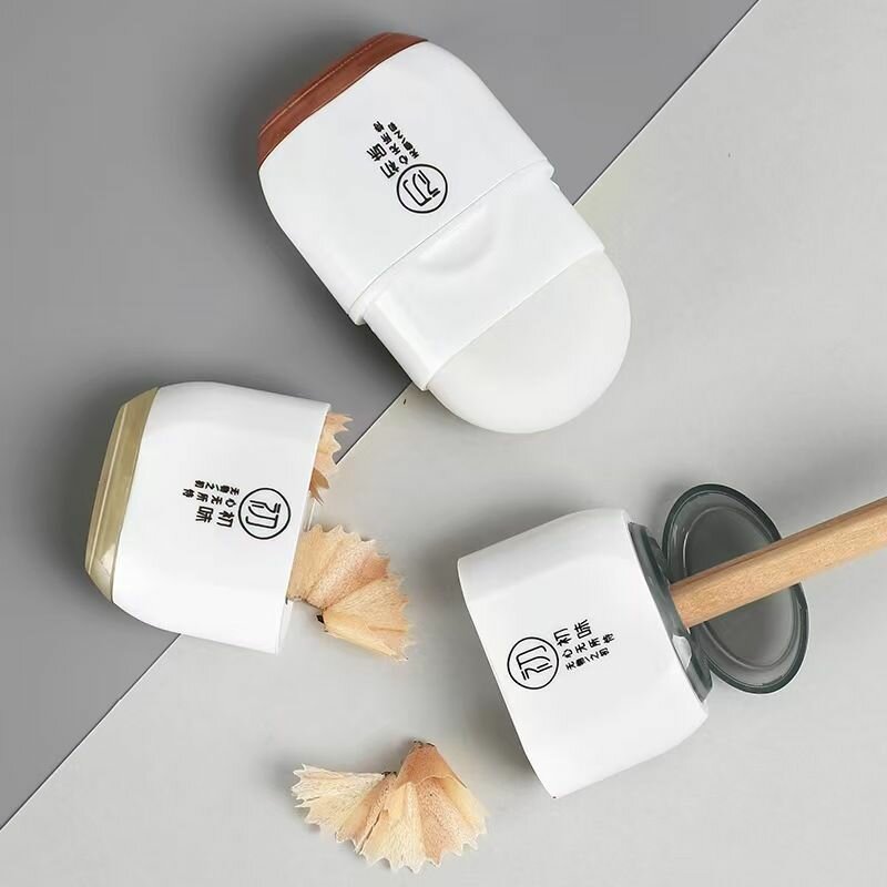 Ластик-точилка 2в1, одно отверстие под карандаш, с ластиком в корпусе, прозрачный — фото 1