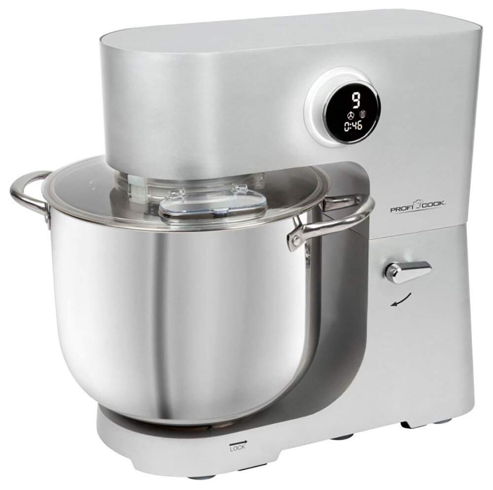 Кухонный комбайн Profi Cook PC-KM 1254, дисплей, 2500 Вт, серый