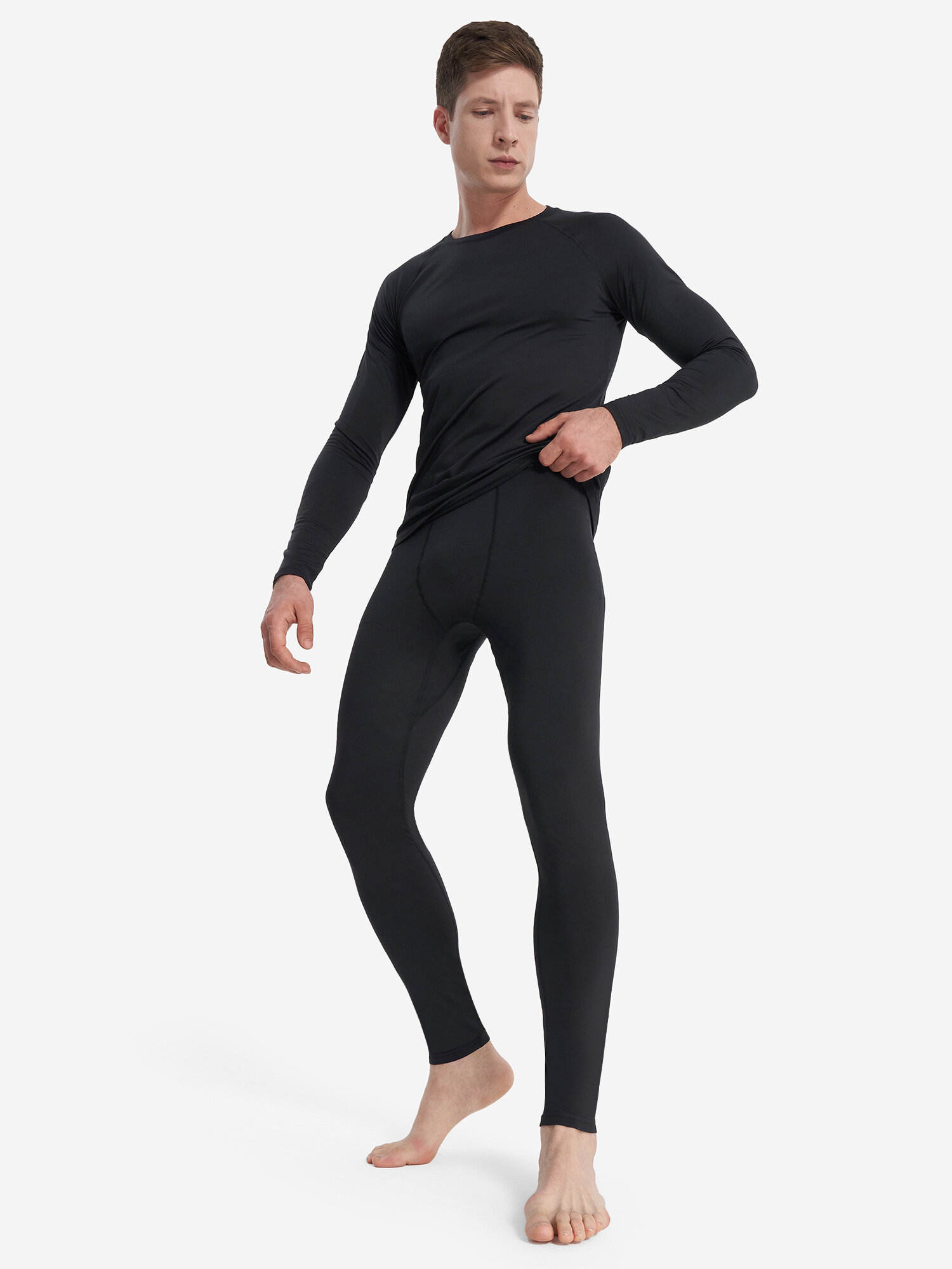 Комплект термобелья De Mount De Mount Men's Base layer sets, размер 44, черный