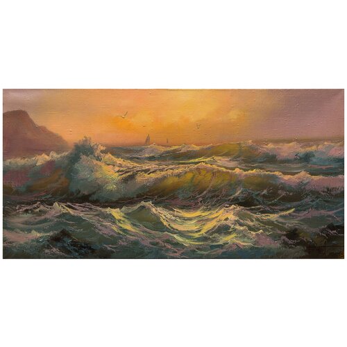 фото Картина маслом "утро на море" балахонов русская живопись