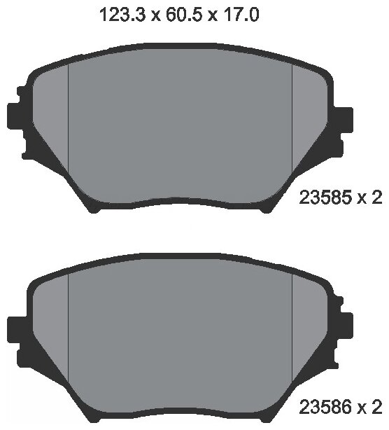 2358501_Колодки Дисковые ! Передние Toyota Rav4 1.8/2.0Wti/D4-D 00> Textar арт. 2358501