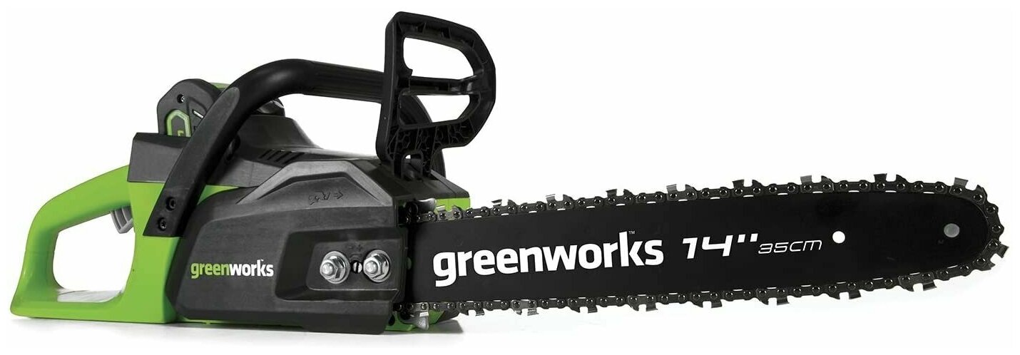 Цепная пила аккумуляторная GreenWorks GD40CS15, 40V, 35 см, бесщеточная, до 1,5 КВТ, без АКБ и ЗУ