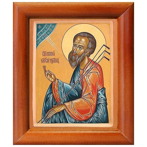 Праведный Прокопий Устюжский, Христа ради юродивый, икона в рамке 8*9,5 см