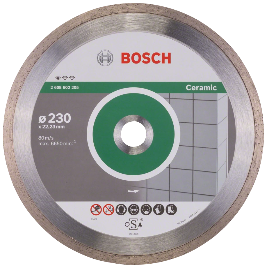 Алмазный диск по керамограниту 230х22.23мм Bosch Standard for Ceramic 2608602205