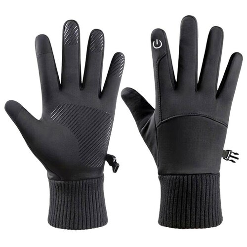 фото Зимние теплые флисовые перчатки grand price для сенсорного экрана, серый