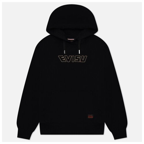 фото Мужская толстовка evisu fisherman godhead printed hoodie чёрный , размер m