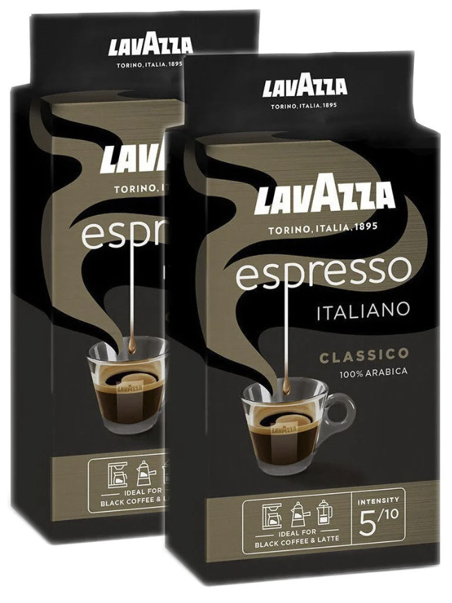 Кофе молотый Lavazza Espresso в/у 250 г, 2 шт.