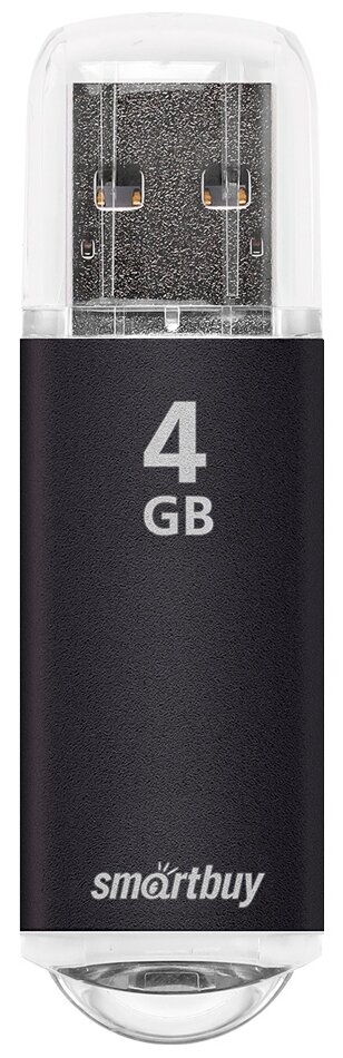 Флеш-накопитель USB 2.0 Smartbuy 4GB V-Cut Black (SB4GBVC-K)