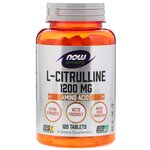 NOW L-Citrulline 1200 мг (120 таблеток) - цитруллин аминокислота для поддержки баланса азота, для сердца и сосудов - изображение