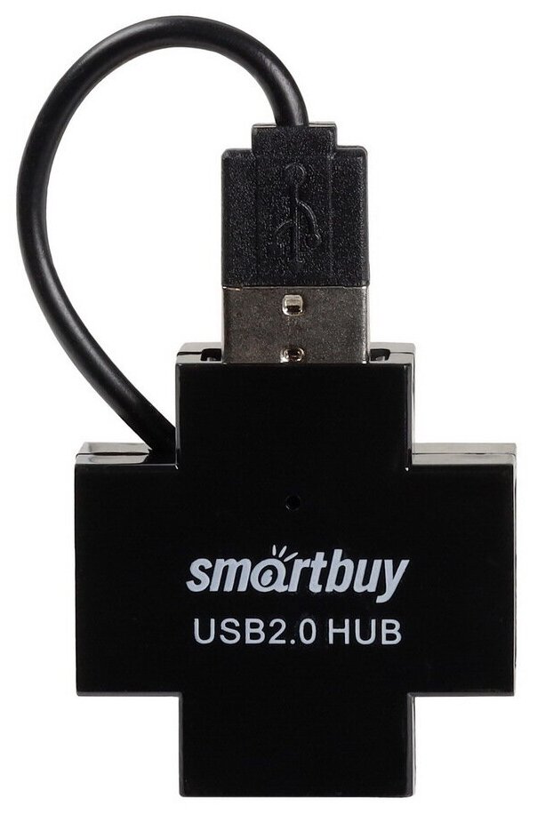 USB 2.0 Хаб Smartbuy 6900, 4 порта, (SBHA-6900-K), черный