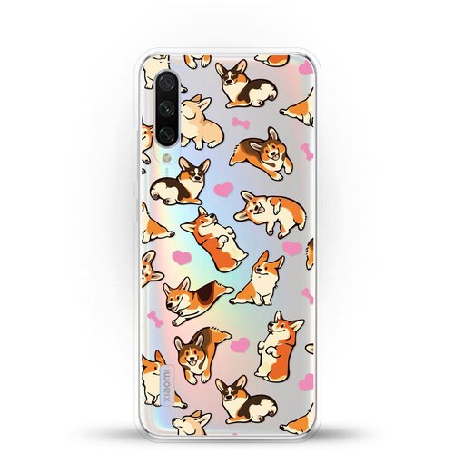 фото Силиконовый чехол корги узором на xiaomi mi cc9e andy & paul