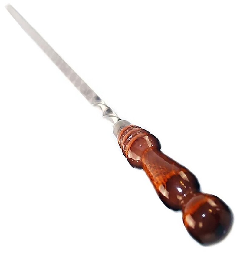 Набор шампуров 10 шт с деревянной ручкой Узбекистан 45 см - фотография № 2