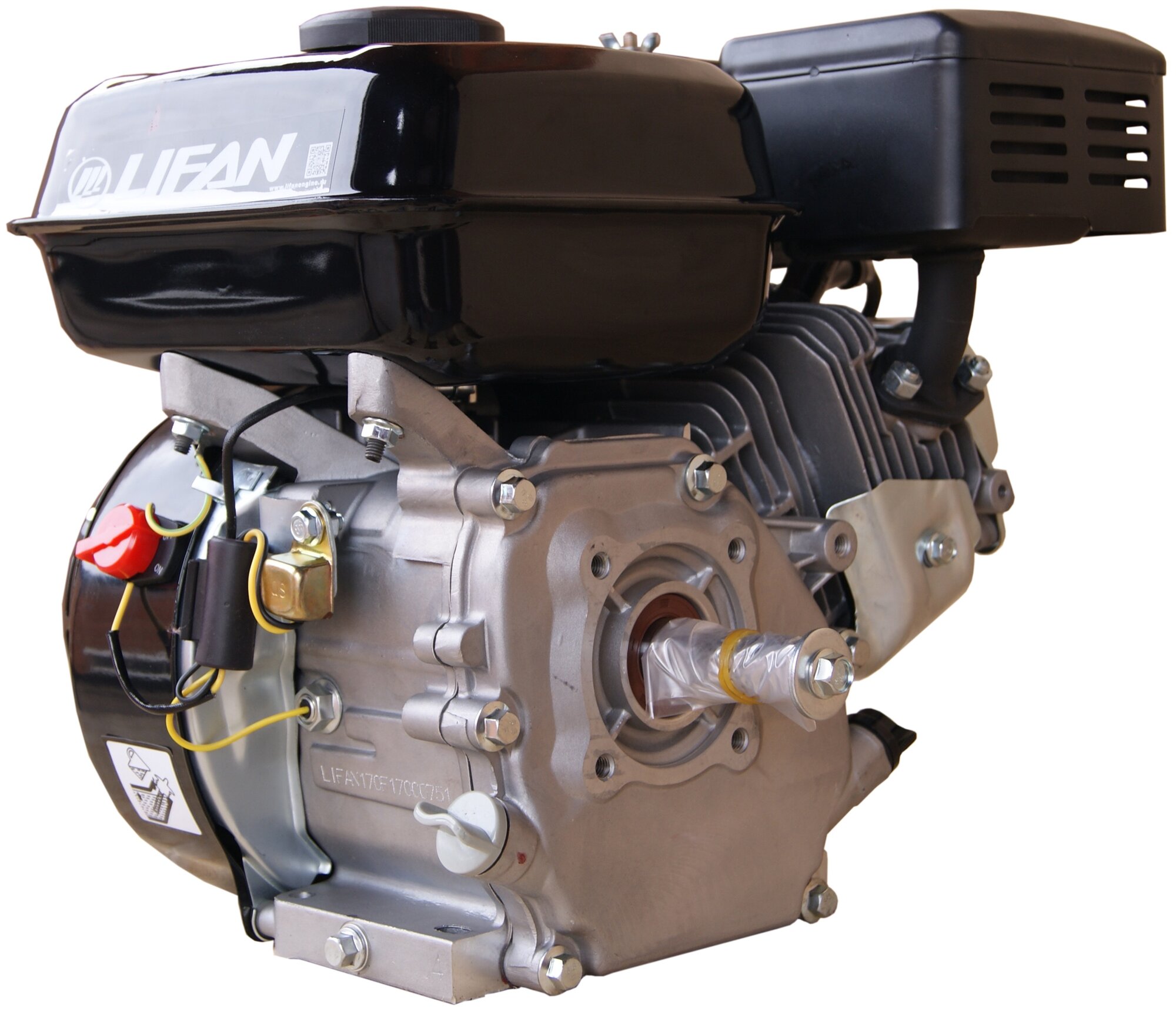 Бензиновый двигатель LIFAN 170F D19 (7 л.с., горизонтальный вал, 19мм, шпонка)000618 - фотография № 2
