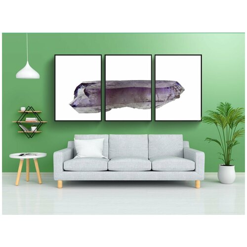 фото Набор модулных постеров для интерьера "кристалл, аметист, фиолетовый" 60x90 см. в тубусе, без рамки lotsprints