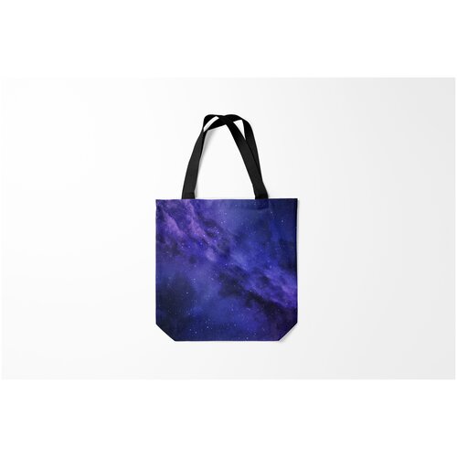 фото Сумка-шоппер / 40х40 см / неоновые принты / космос burnettie