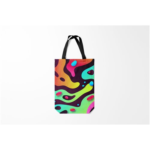 фото Сумка-шоппер / 31х42 см / популярные иллюстрации / текстуры неон burnettie