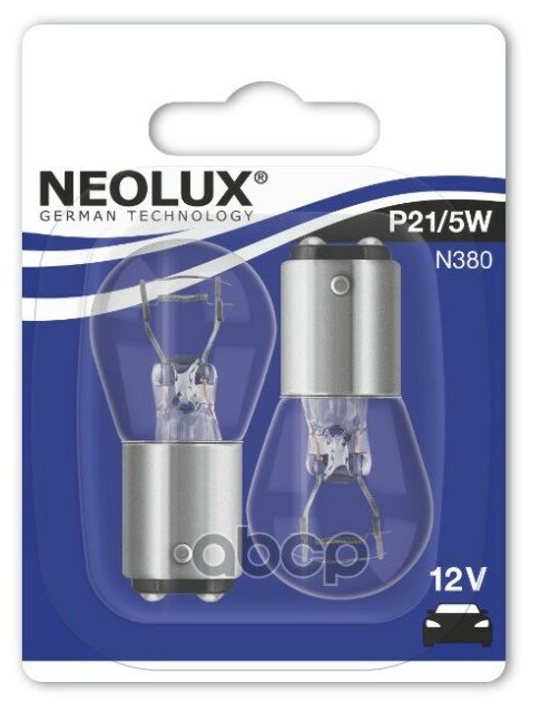 Лампа 21/5w 12v Bay15d 10xbli2 Neolx P21/5w (Двойной Блистер) Neolux арт. N38002B