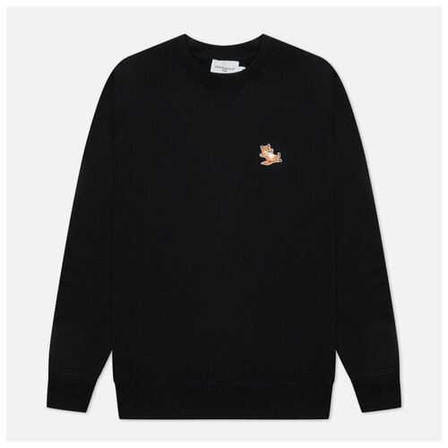 Мужская толстовка Maison Kitsune Chillax Fox Patch Classic чёрный , Размер S