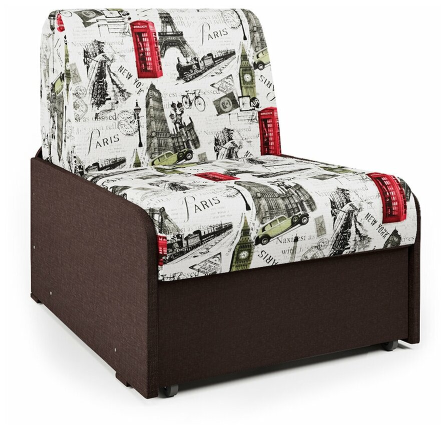 Кресло-кровать Коломбо БП Париж и рогожка шоколад