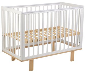 Кроватка детская Polini kids Simple 340, белый- натуральный