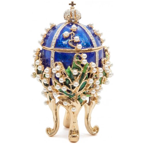 Пасхальное яйцо в стиле Фаберже Ландыши 16 см