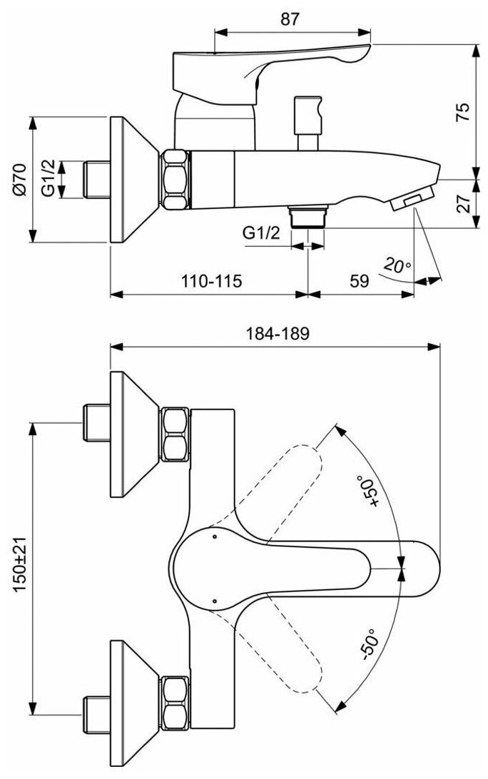 Смеситель для ванны Ideal Standard - фото №2