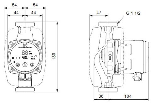 Циркуляционный насос Grundfos ALPHA2 25-60 130 (модель E) (45 Вт) - фотография № 10