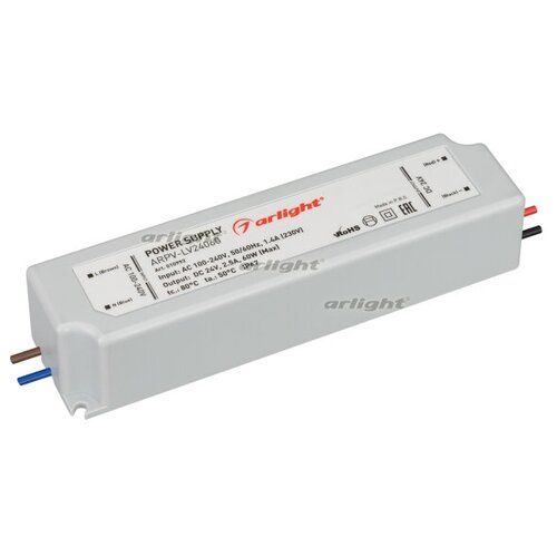 фото Блок питания arpv-lv24060 (24v, 2.5a, 60w) (arlight, ip67 пластик, 2 года)