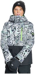 Куртка Сноубордическая Детская Quiksilver Mission Block Boy's Snow Jacket Black Quik Archives Original (Возраст:16)