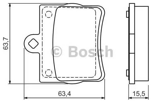 Дисковые тормозные колодки задние BOSCH 0986494017 для Mercedes-Benz C-class, Great Wall Safe (4 шт.)