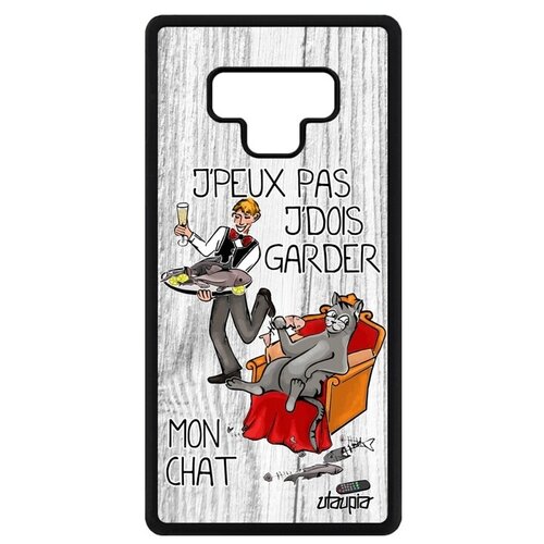фото Защитный чехол на телефон // galaxy note 9 // "не могу - сижу с котом!" повод пародия, utaupia, светло-серый