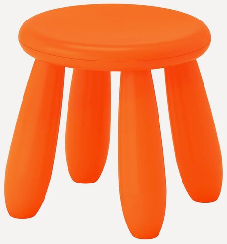 Изображение товара Табурет детский маммут Икеа оригинал, цвет оранжевый