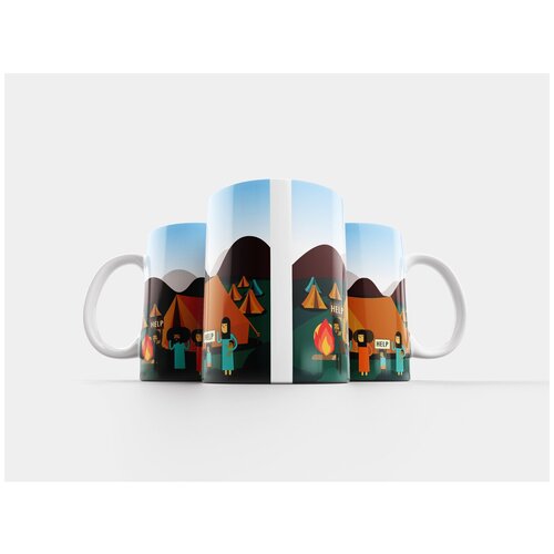 фото Кружка "беженцы, лагерь, война" 320 мл lotsprints