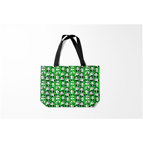 фото Сумка-шоппер / 46х35 см / звери / панды медведи панда burnettie