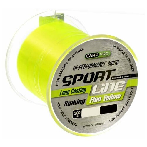 фото Леска carp pro sport line fluo yellow 300м 0.286мм