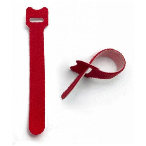 Хомут для кабеля Hyperline WASN-210-RD-10 липучка 210x15 мм красный 10 штук 399659 15879186 300₽