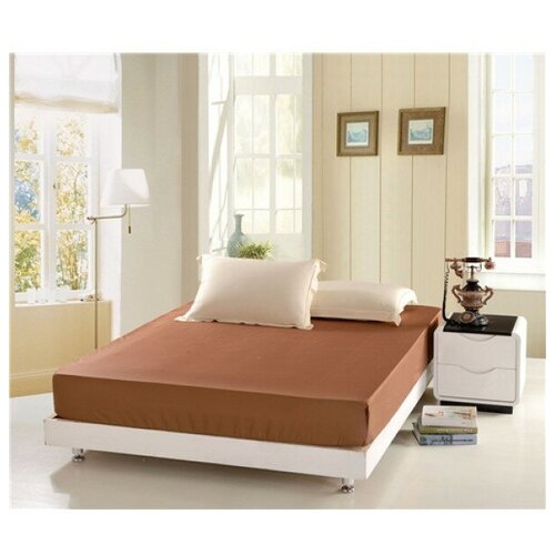 фото Valtery (вальтери) простынь на резинке бамбук (bp-10) шоколадный, 180x200