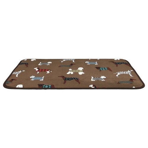 лежак вико коричневый Trixie Лежак FunDogs, 90×68 см, коричневый