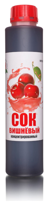 Концентрат сока\Сок концентрированный «Вишнёвый», кисл. 5,0% бутылка 1 кг (Happy Apple)