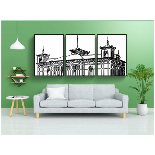 фото Набор модулных постеров для интерьера "архитектуры, строительство, финляндия" 60x90 см. в тубусе, без рамки lotsprints