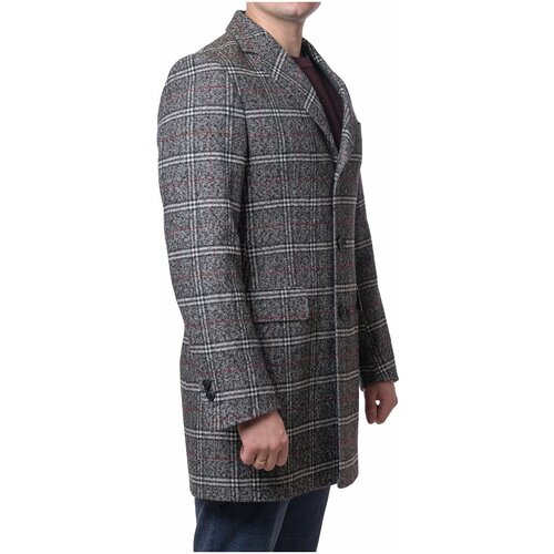 Пальто Truvor демисезонное, силуэт прилегающий, размер 52/176, серый