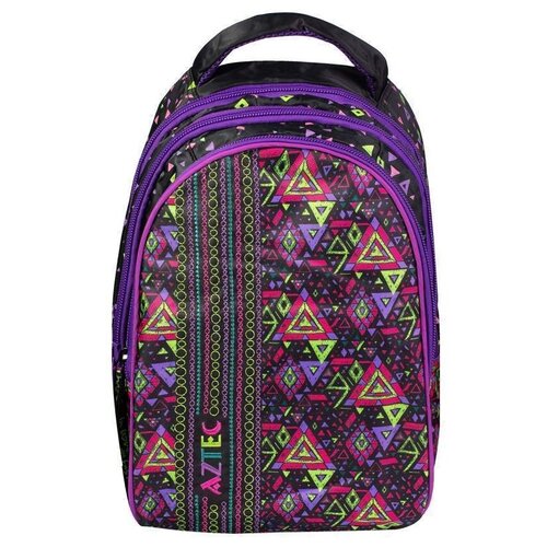 Berlingo Рюкзак inStyle Aztec, черный/фиолетовый