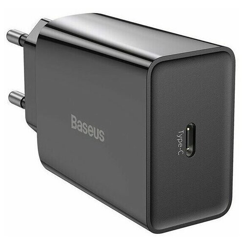 фото Сетевое зарядное устройство baseus speed mini qc quick charger 1c 20w eu black (ccfs-sn01)