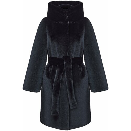 Экошуба ONLY ME с капюшоном под кролика Рекс, цвет черный, размер 46