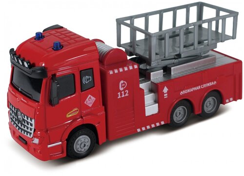 FT61078 Пожарная машина с подъемным механизмом, кабина die-cast, инерционный механизм, свет, звук, 1:43 Funky toys