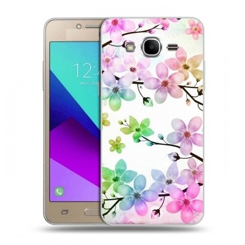 фото Дизайнерский пластиковый чехол для samsung galaxy j2 prime органические цветы 100gadgets