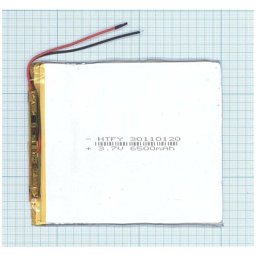 Аккумулятор Li-Pol (батарея) 3*110*120мм 2pin 3.7V/6500mAh