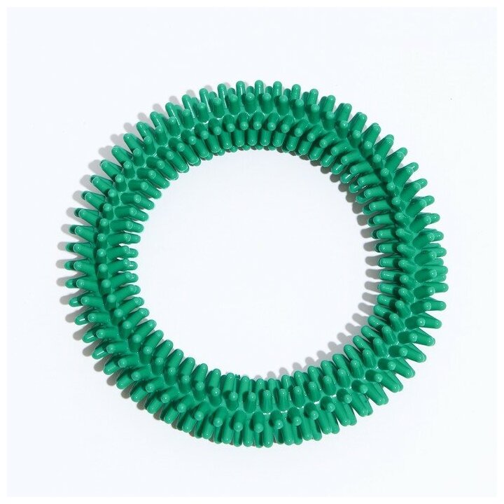 Игрушка "Кольцо с шипами №6", 15,5 см, зелёная - фотография № 4